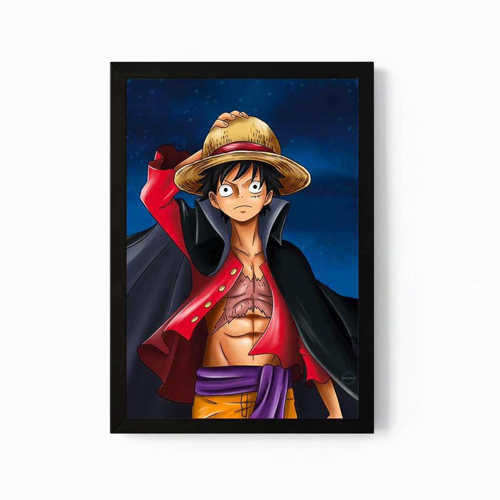✨181✨ ONE PIECE MUSEE FRAME ART LUFFY FrameMonk Monkey D. Luffy One Piece Anime Wall Frame (8x12 Inch